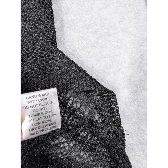 Lela Rose Women Top Small Open Knit Crewneck Metallic Long Sleeve Pullover - Picture 10 of 11